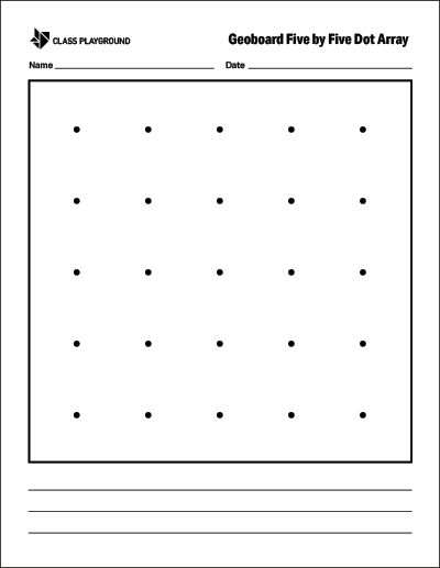 Geoboard Cards Printable