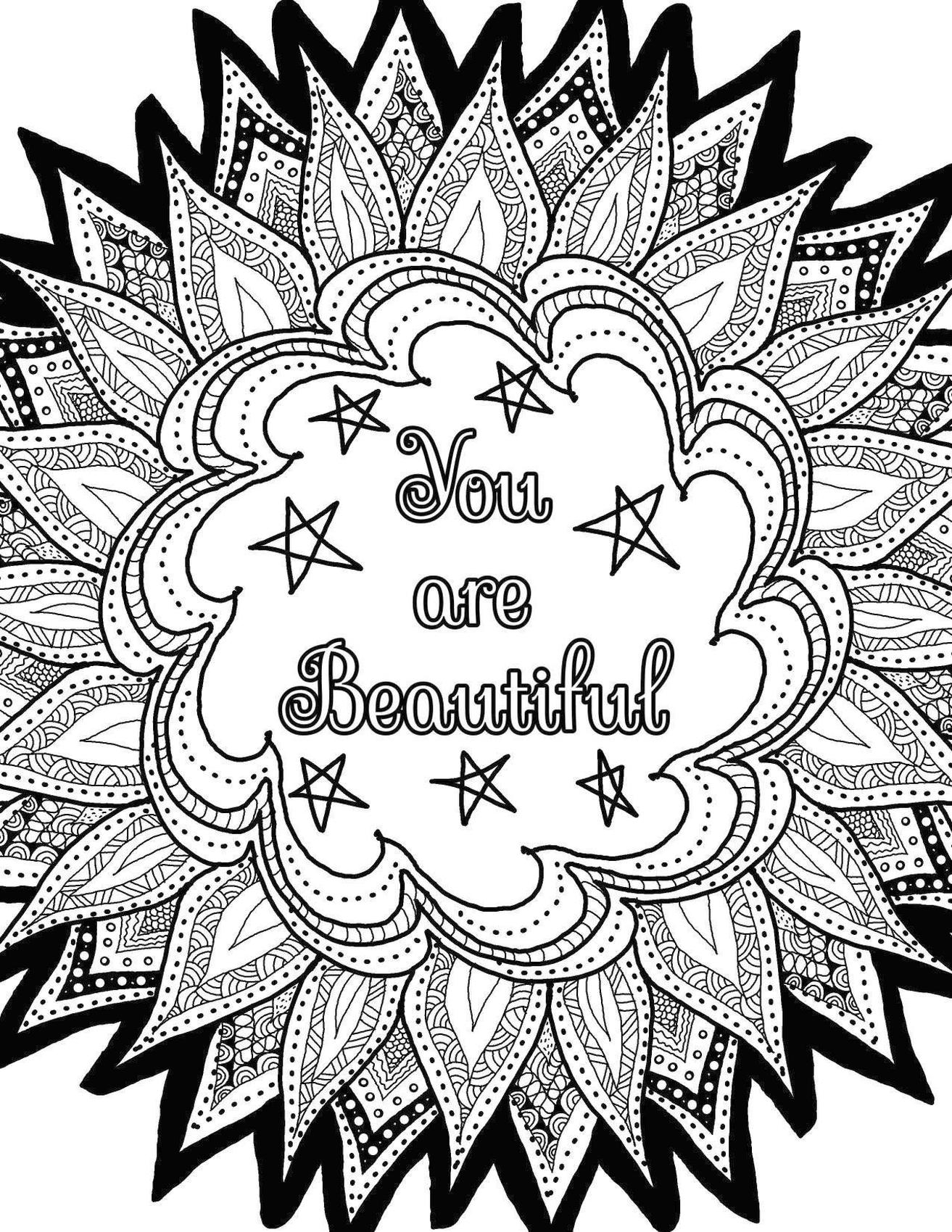 free printable adult coloring pages quotes