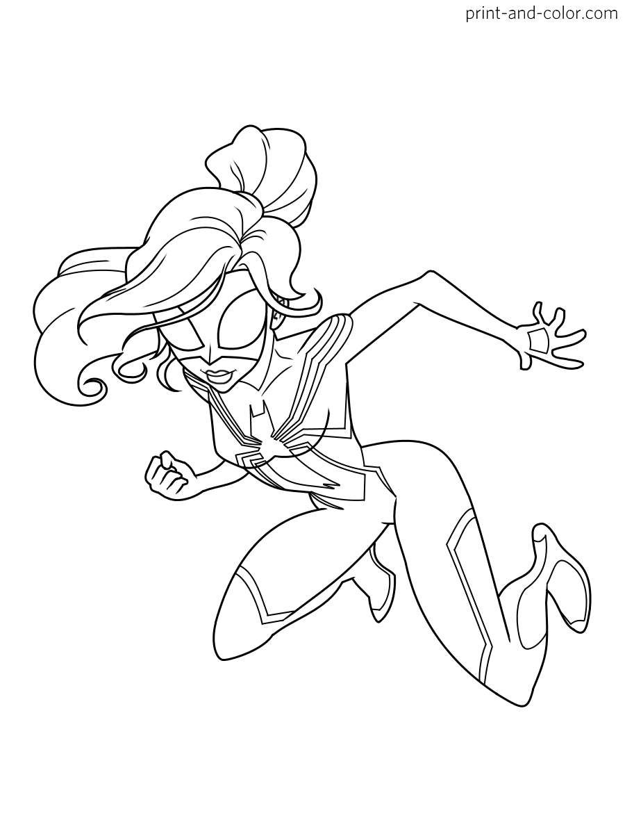 Ghost Spider Coloring Pages Coloring Home
