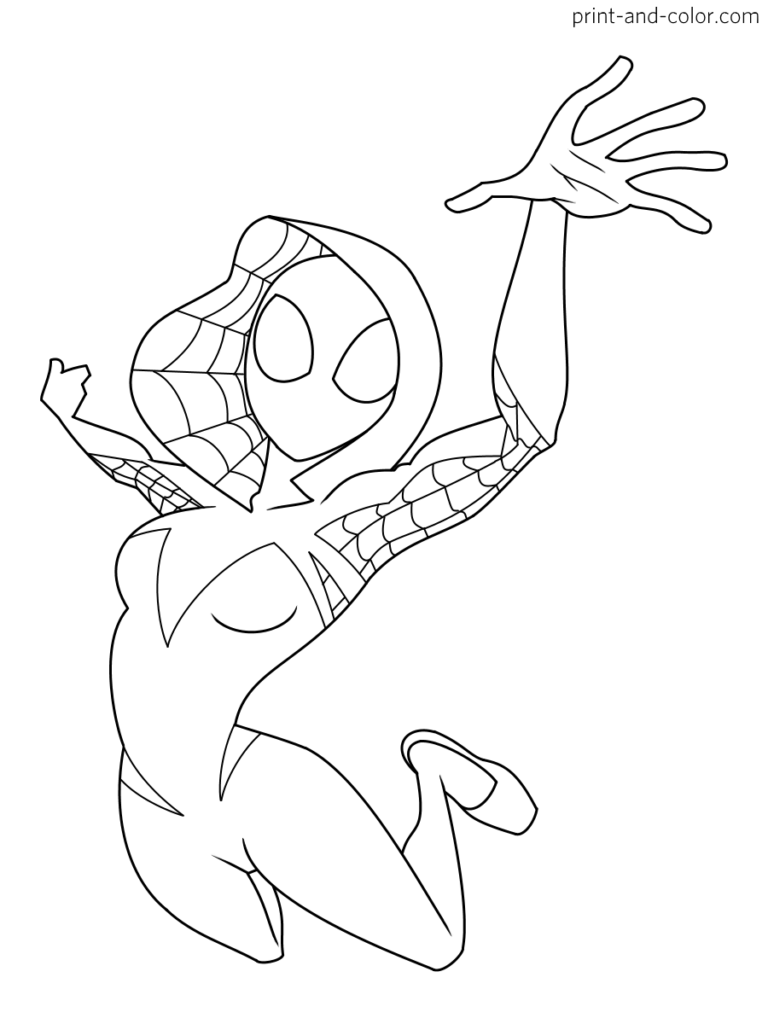 Ghost Spider Coloring Pages Coloring Home