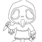 Ghostface Coloring Pages Ghost Face Drawing Easy Ghostface Hello