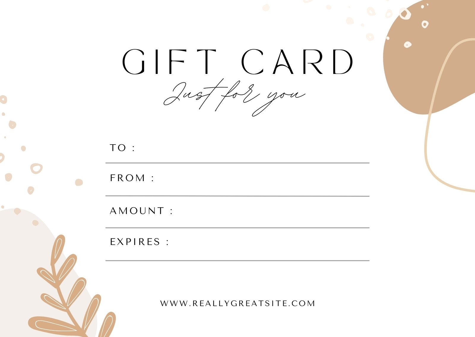 printable gift card template free