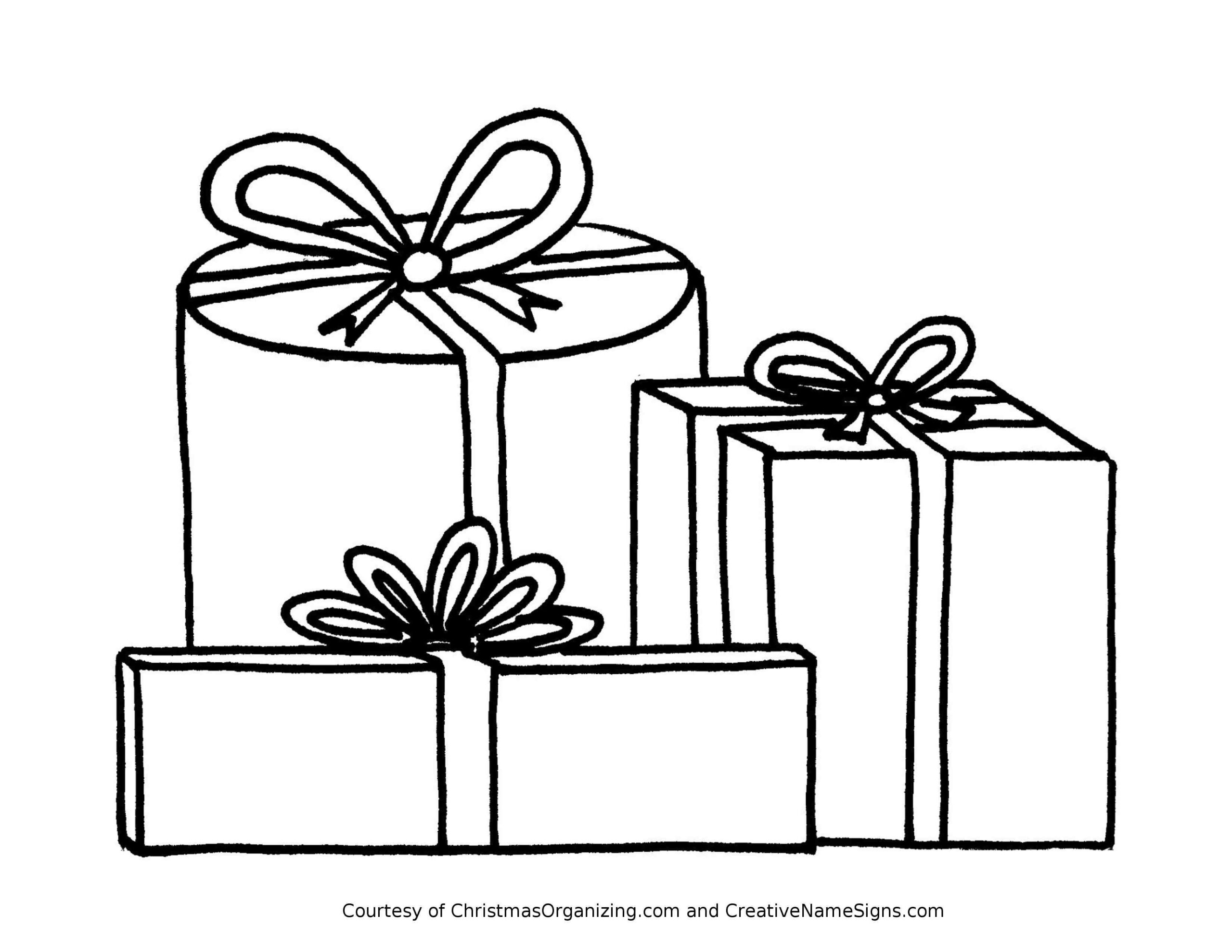 Gift Coloring Page
