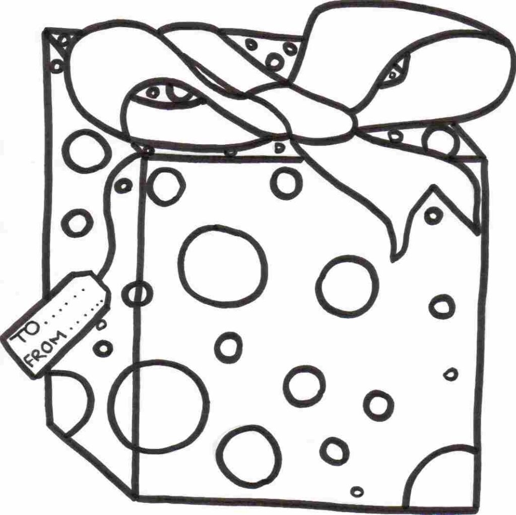 Gift Coloring Page Coloring Home