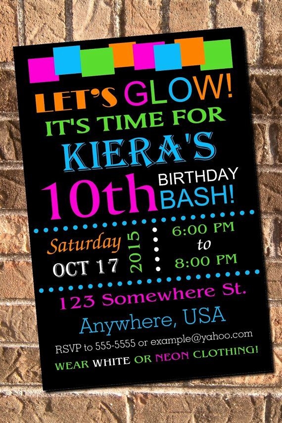 Glow Party Invitation Free Templates Dev onallcylinders