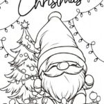 Gnome Christmas Coloring Pages Free Printable Christmas Coloring