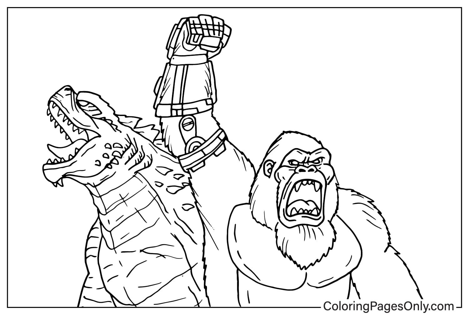 Godzilla X Kong The New Empire Free Printable Coloring Pages