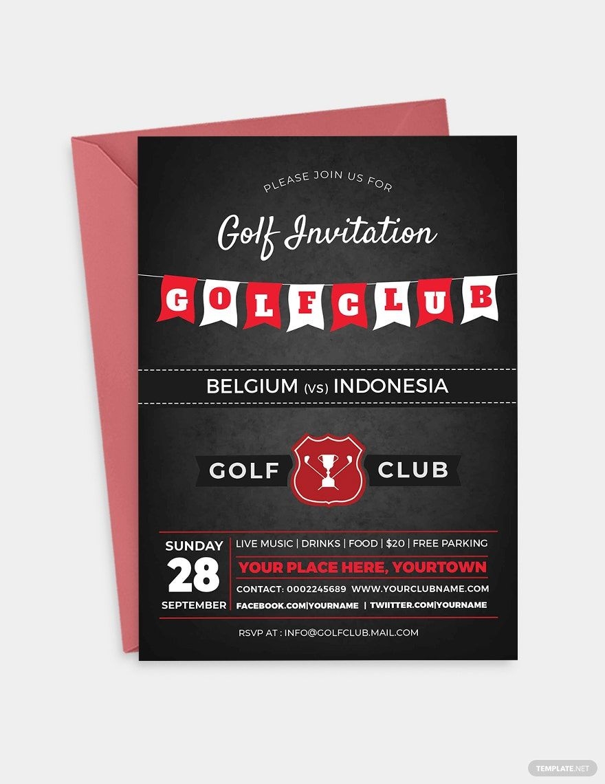 Golf Club Party Invitation Template In PSD Download Template