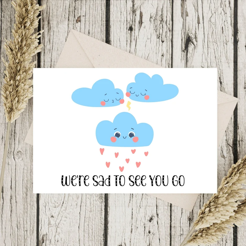 printable goodbye and good luck cards