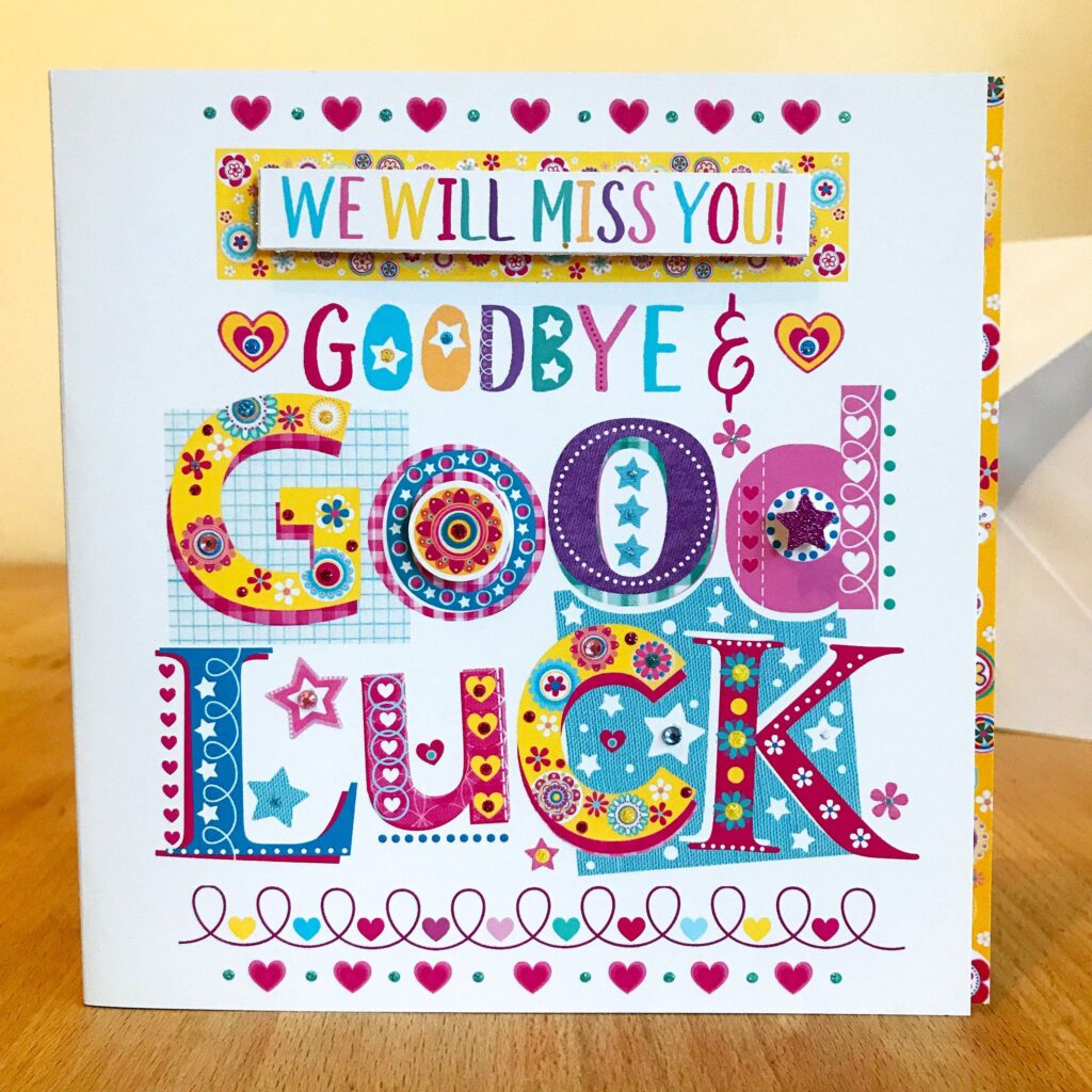 Goodbye Card Good Luck Leaving Card Special Card Ideas We Will Miss