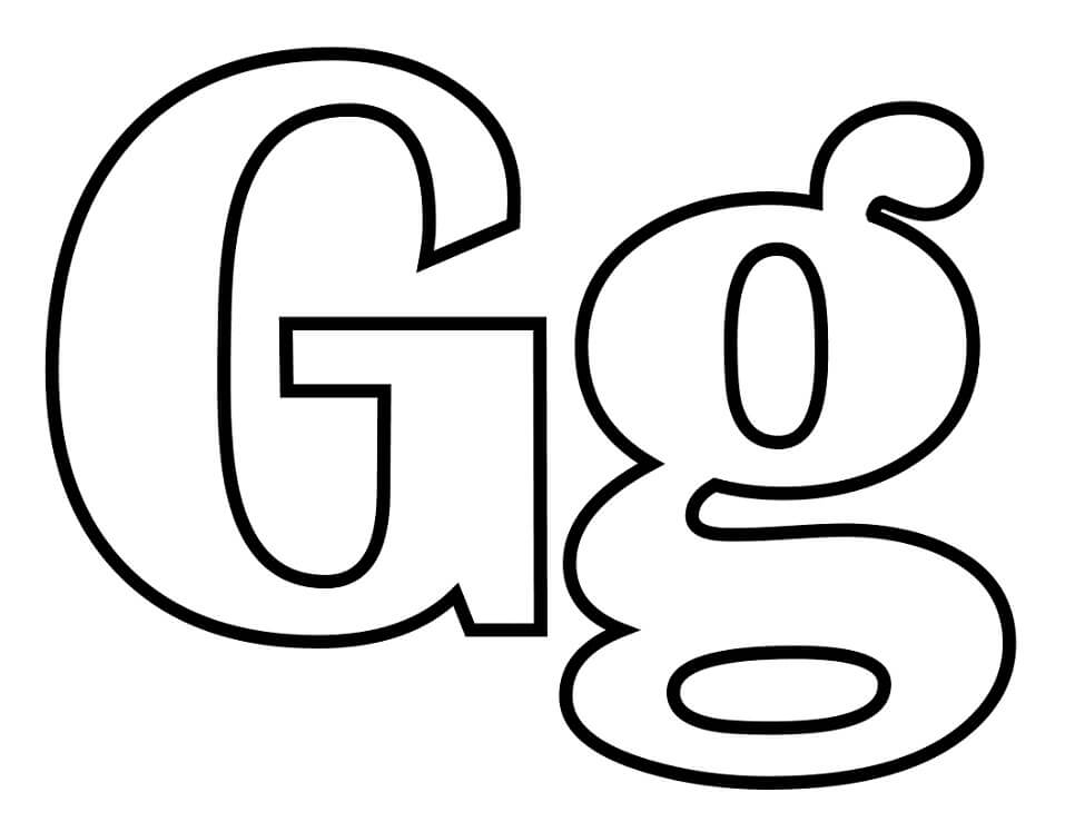 Letter G Coloring Pages