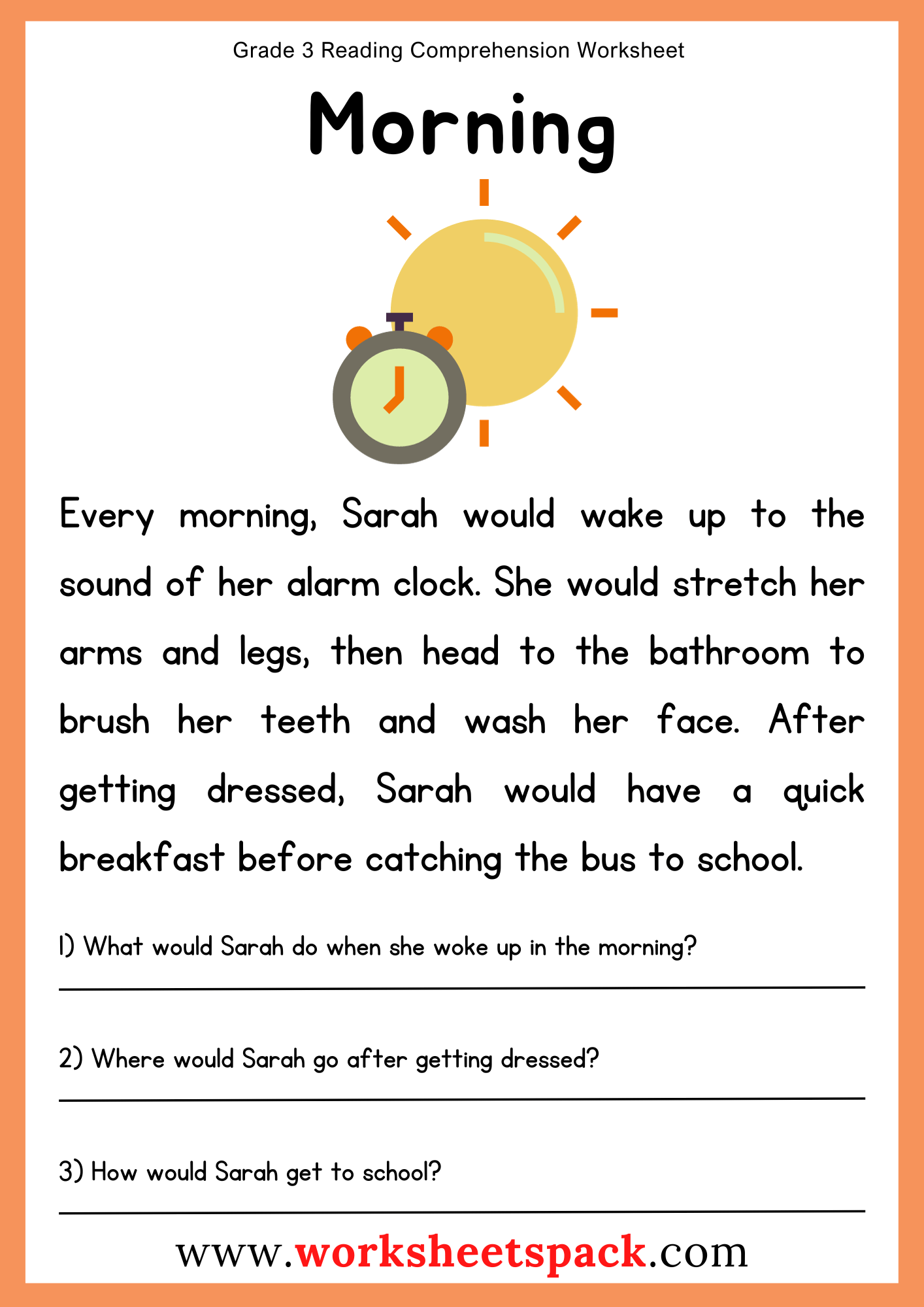 comprehension passages worksheets