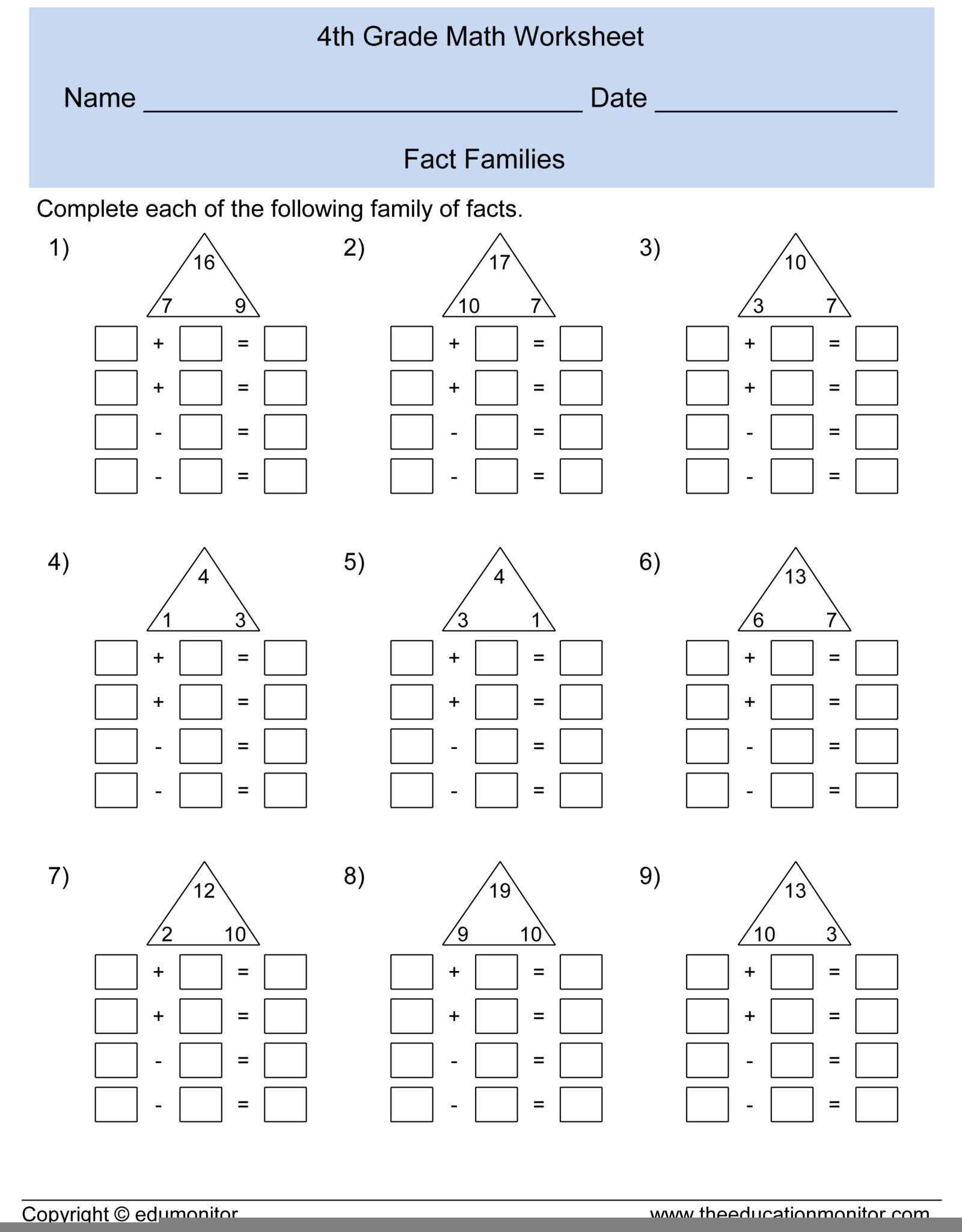 Grade 4 Math Worksheets Canada Free Printable Printable Worksheets