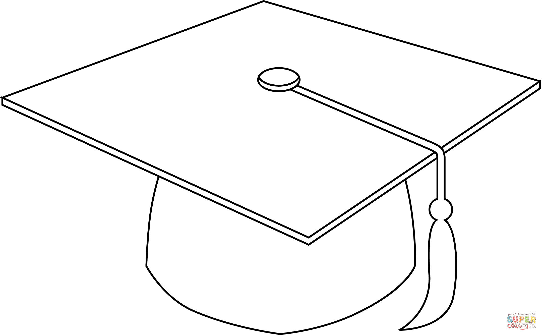 Graduation Cap Coloring Page Free Printable Coloring Pages Free Printable