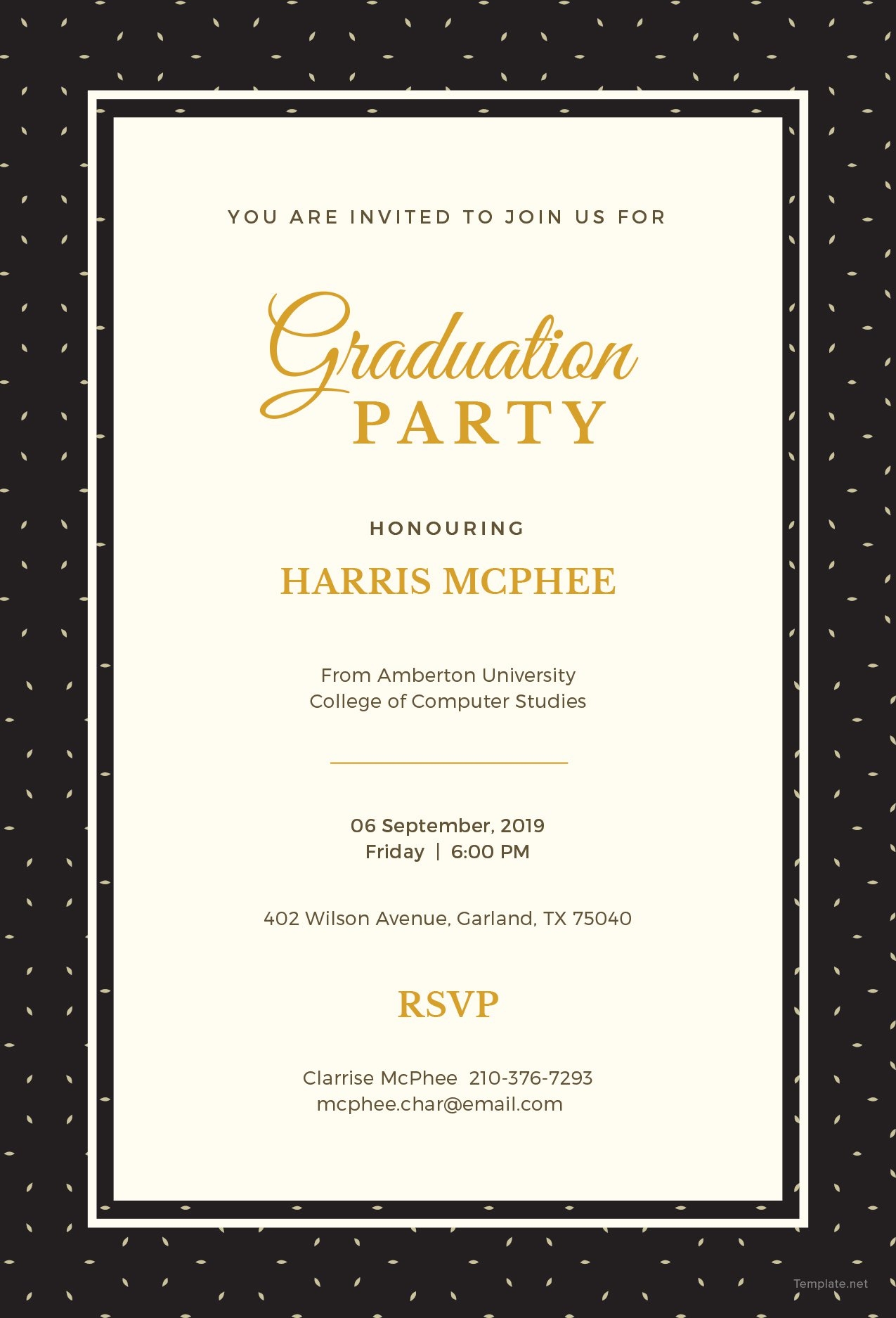 Graduation Invitation Card Template Free Download Fonellka