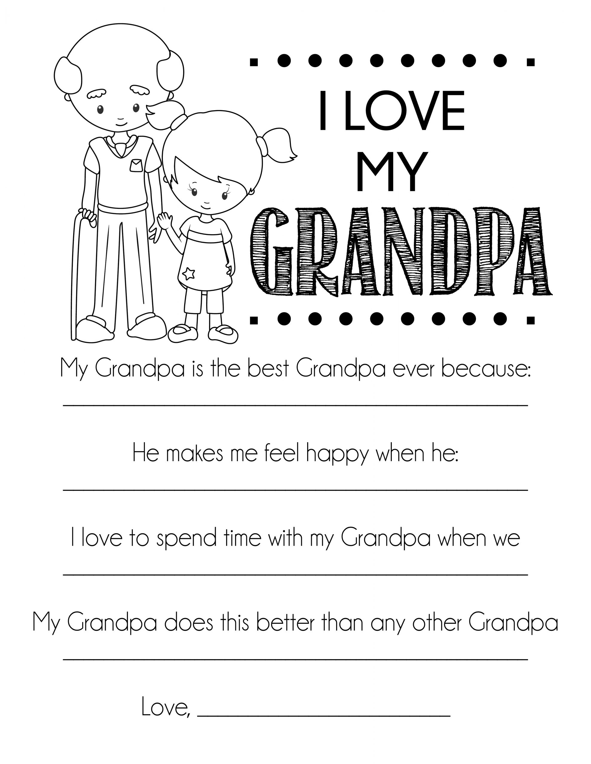 Grandpa Father S Day Printable Free Grandpa Fathers Day Gift All My 