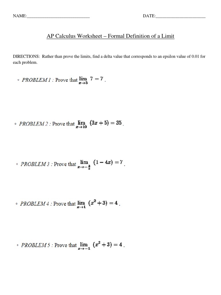 Graphical Limit Worksheet Worksheets Library
