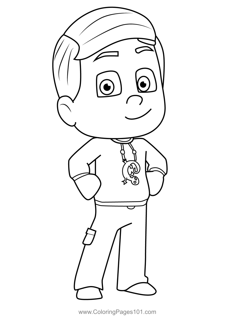 Greg PJ Masks Coloring Page For Kids Free PJ Masks Printable Coloring 