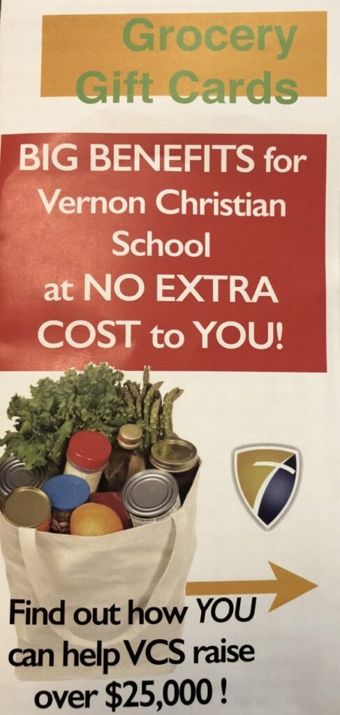Grocery Cards Vernon Christian School