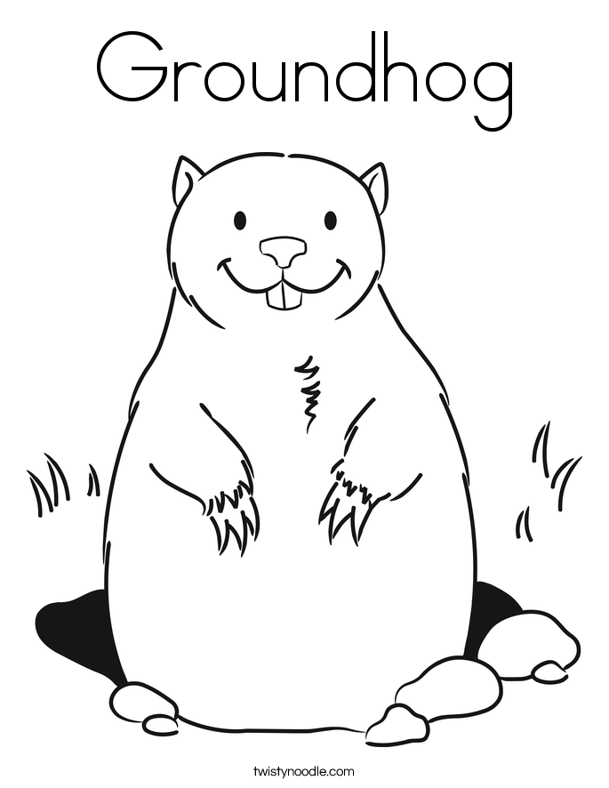 Groundhog Day Printable Coloring Pages Coloring Home
