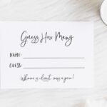 Guessing Game Cards Printable Guess Cards Guess How Many Bridal Shower