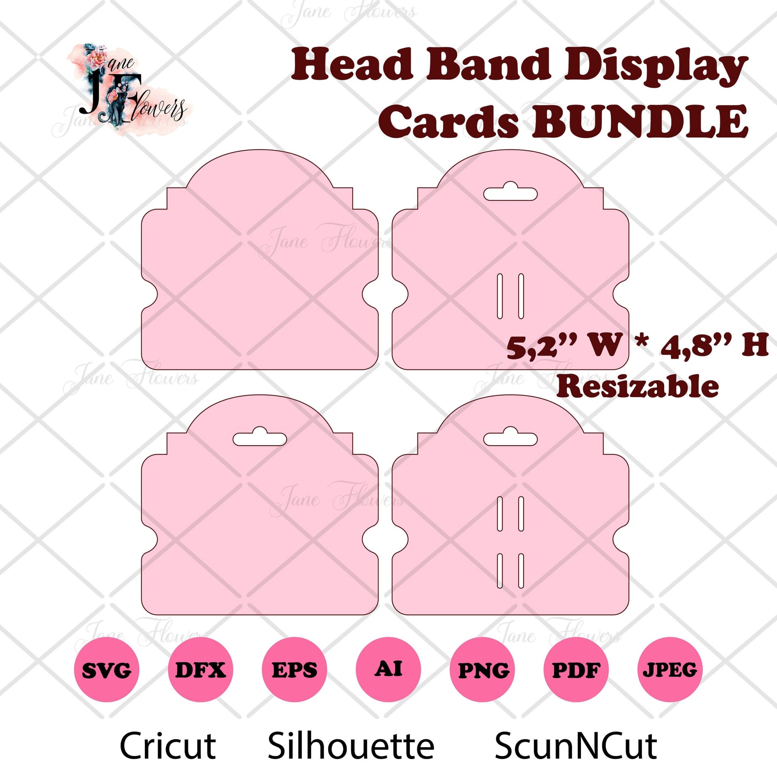 Hair Bow Display Card Template Svg Head Band Holder Hair Bow 
