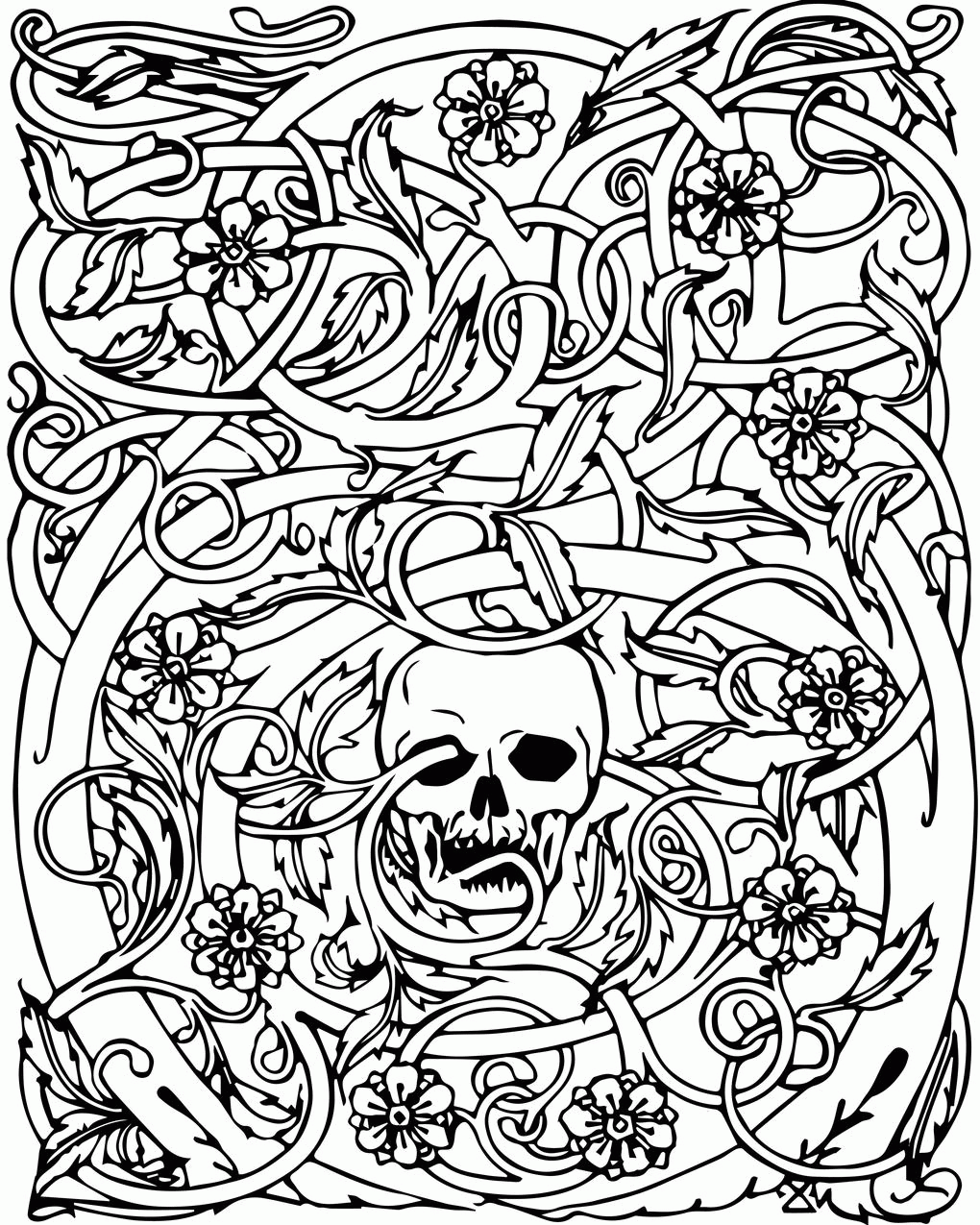 Halloween Adult Coloring Pages Coloring Home