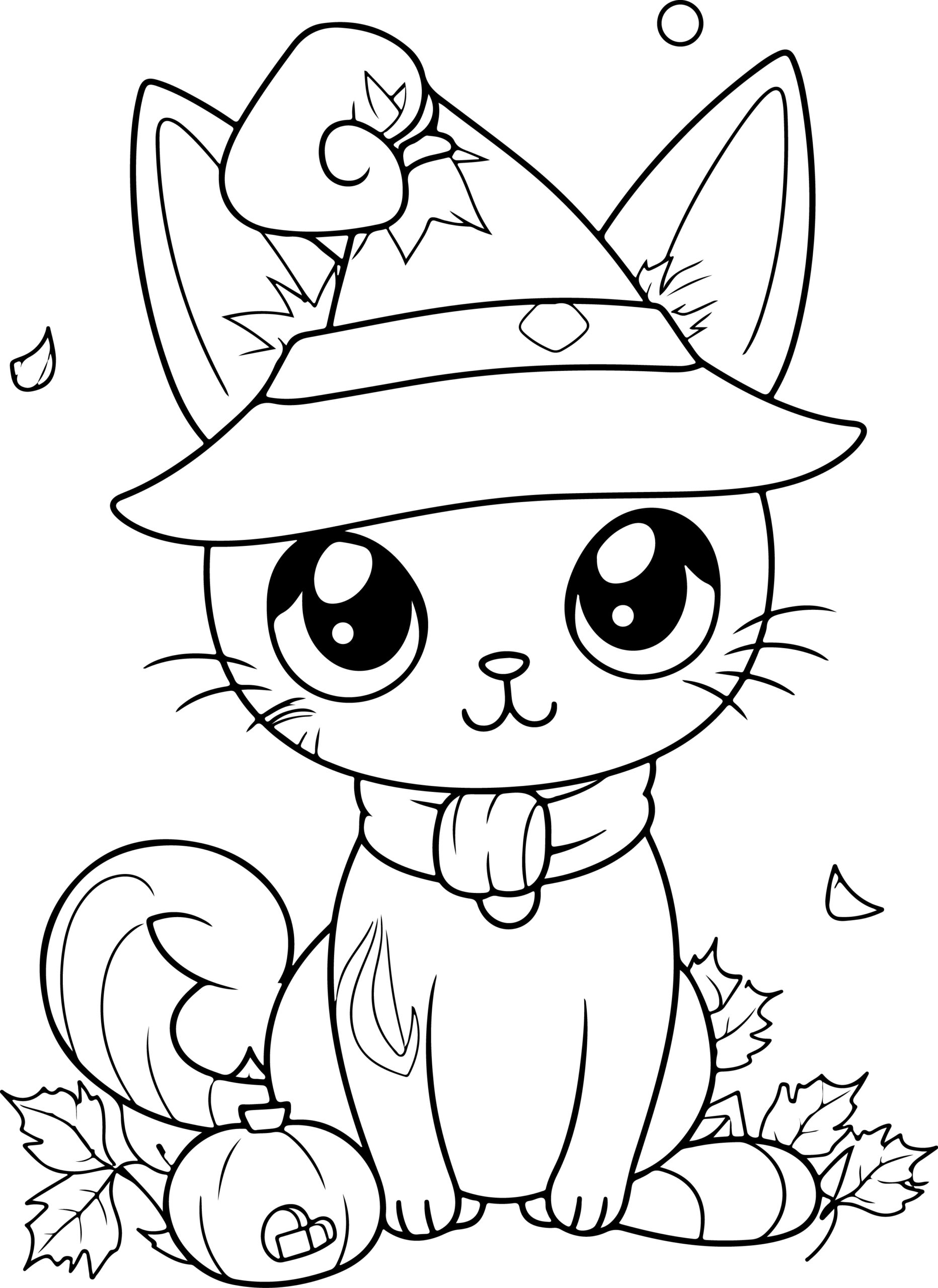 Halloween Coloring Book Beautiful Cat Coloring Pages Cute Cats Ghosts 