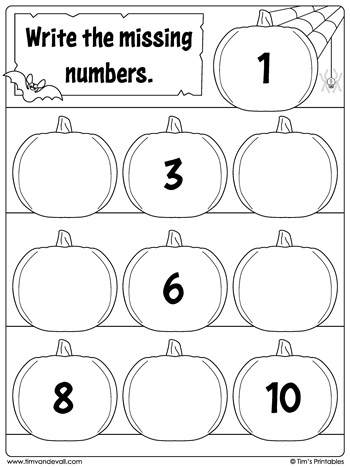 worksheet numbers