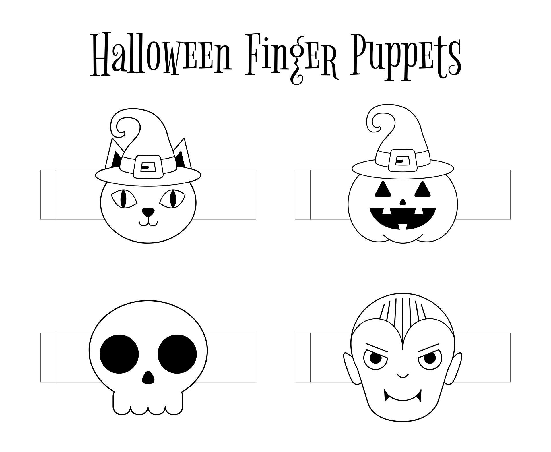 halloween paper crafts printable pdf