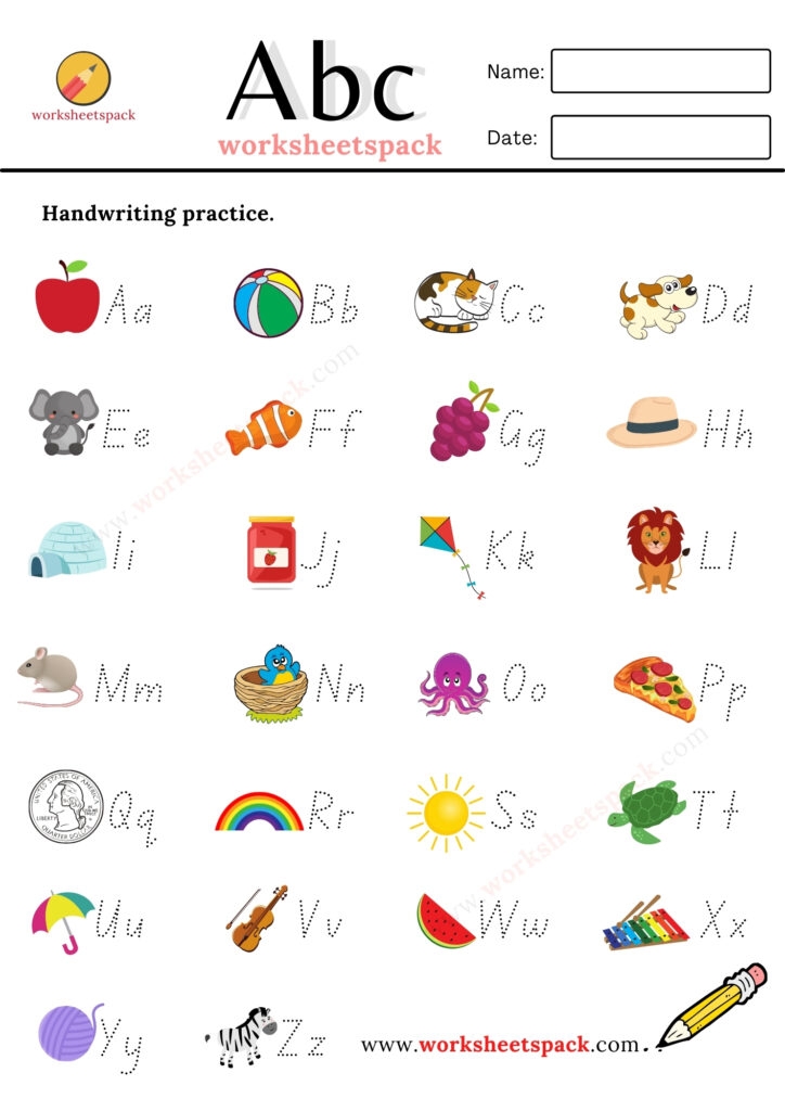 Handwriting Worksheets Letters A Z Infoupdate