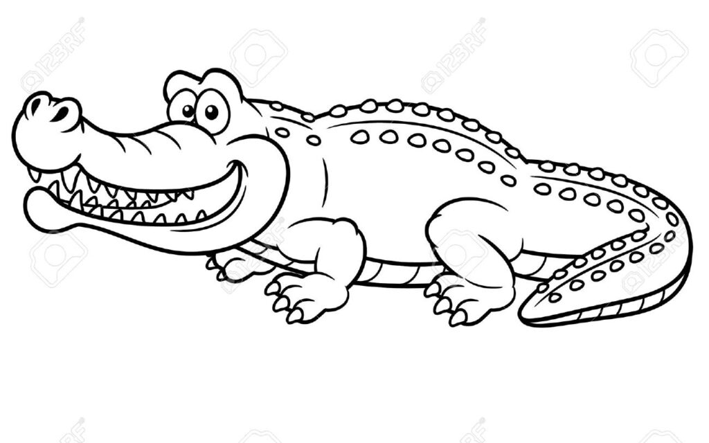 Happy Alligator Coloring Page Free Printable Coloring Pages For Kids