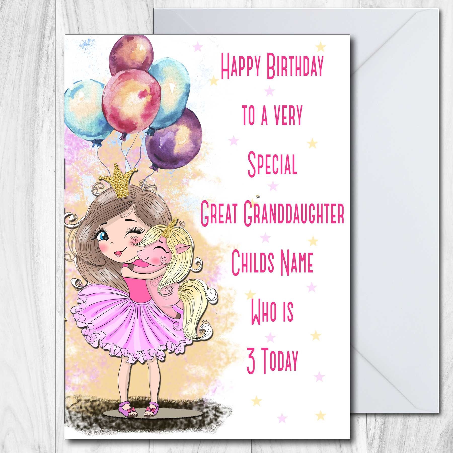 printable granddaughter birthday cards