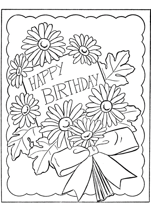 Happy Birthday Print Out Coloring Pages