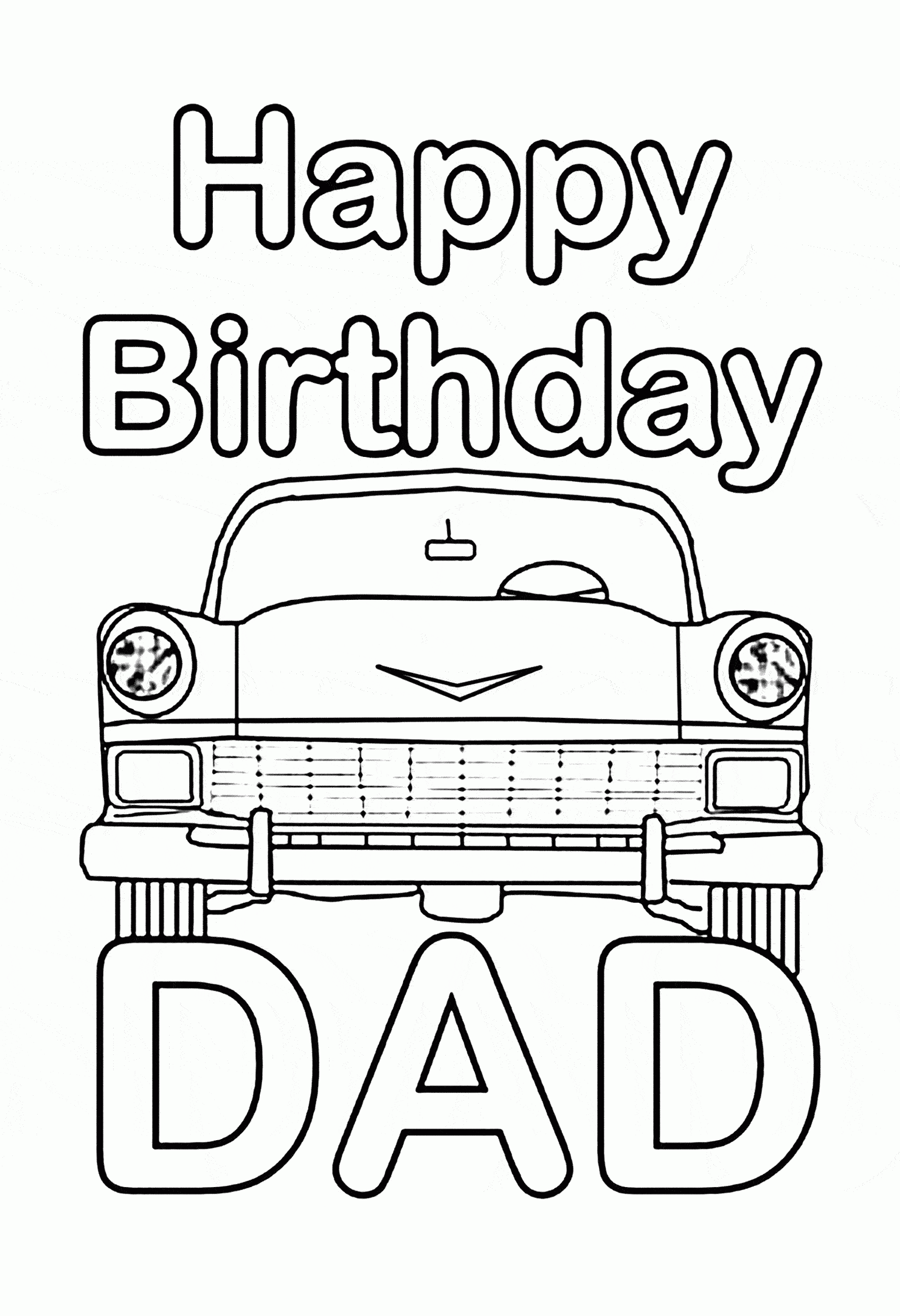Happy Birthday Daddy Printable Coloring Pages Coloring Home