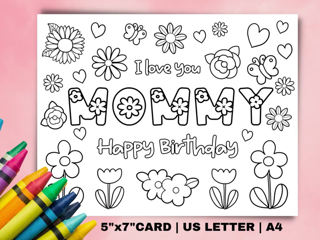 Happy Birthday Mom Printable Card