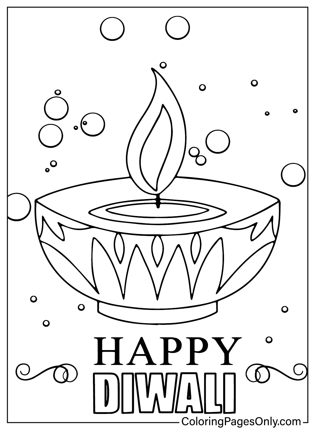 Happy Diwali Coloring Page Free Printable Coloring Pages