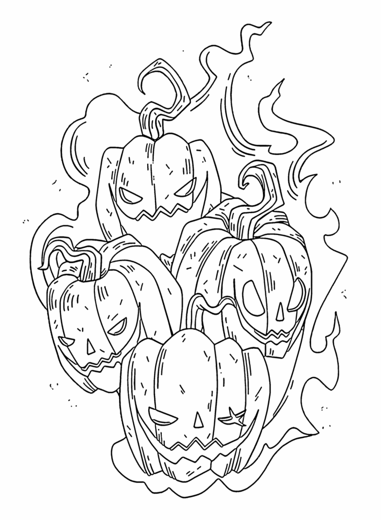 Happy Halloween Color Page Free Printable Coloring Pages