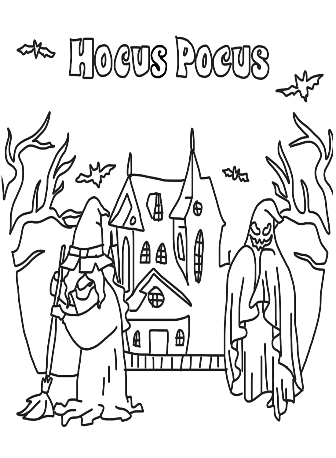 Happy Halloween Color Sheet Free Printable Coloring Pages