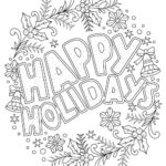 Happy Holidays Adult Coloring Freebie Woo Jr Kids Activities