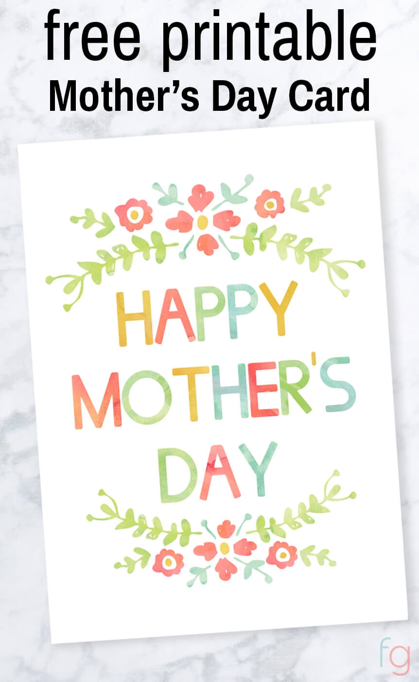 printable kids mothers day card
