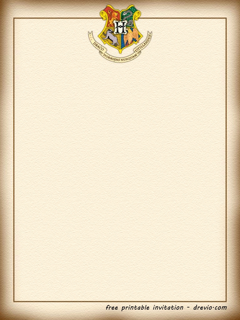 customizable harry potter invitation template