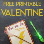 Harry Potter Themed Printable Valentine With A Yellow Lightning Bolt