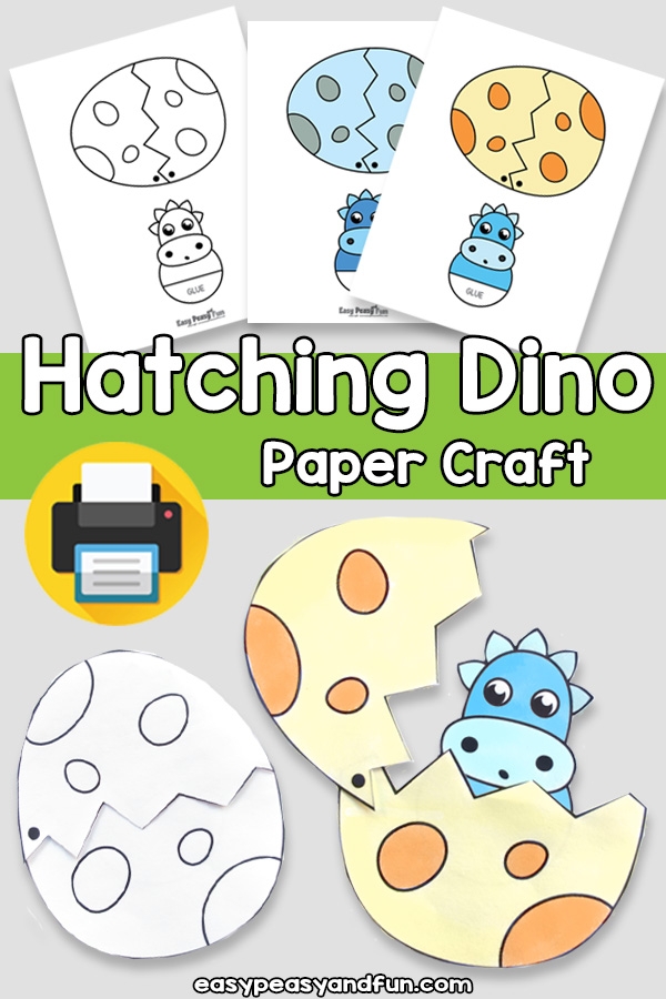 Hatching Dinosaur Paper Craft Template Easy Peasy And Fun Membership