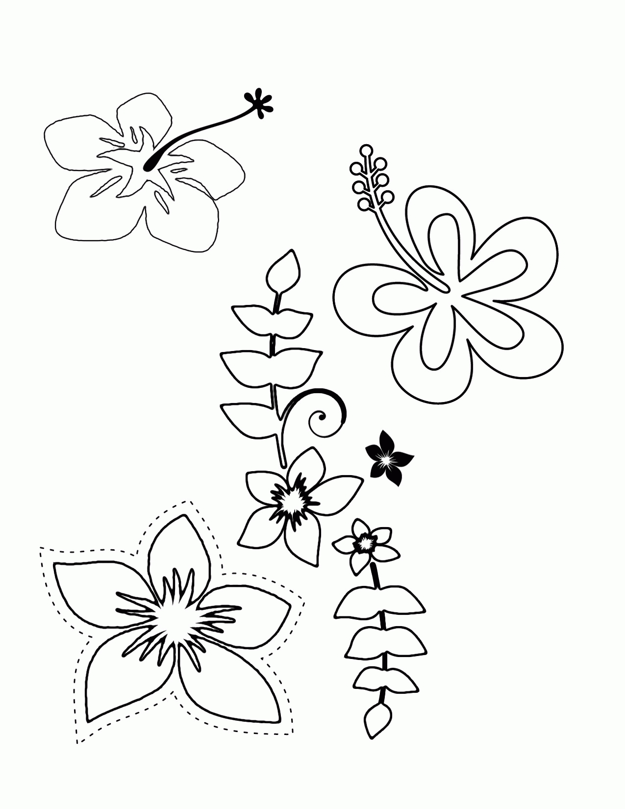 Hawaiian Themed Coloring Pages Coloring Home