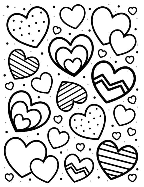 printable coloring pages with hearts