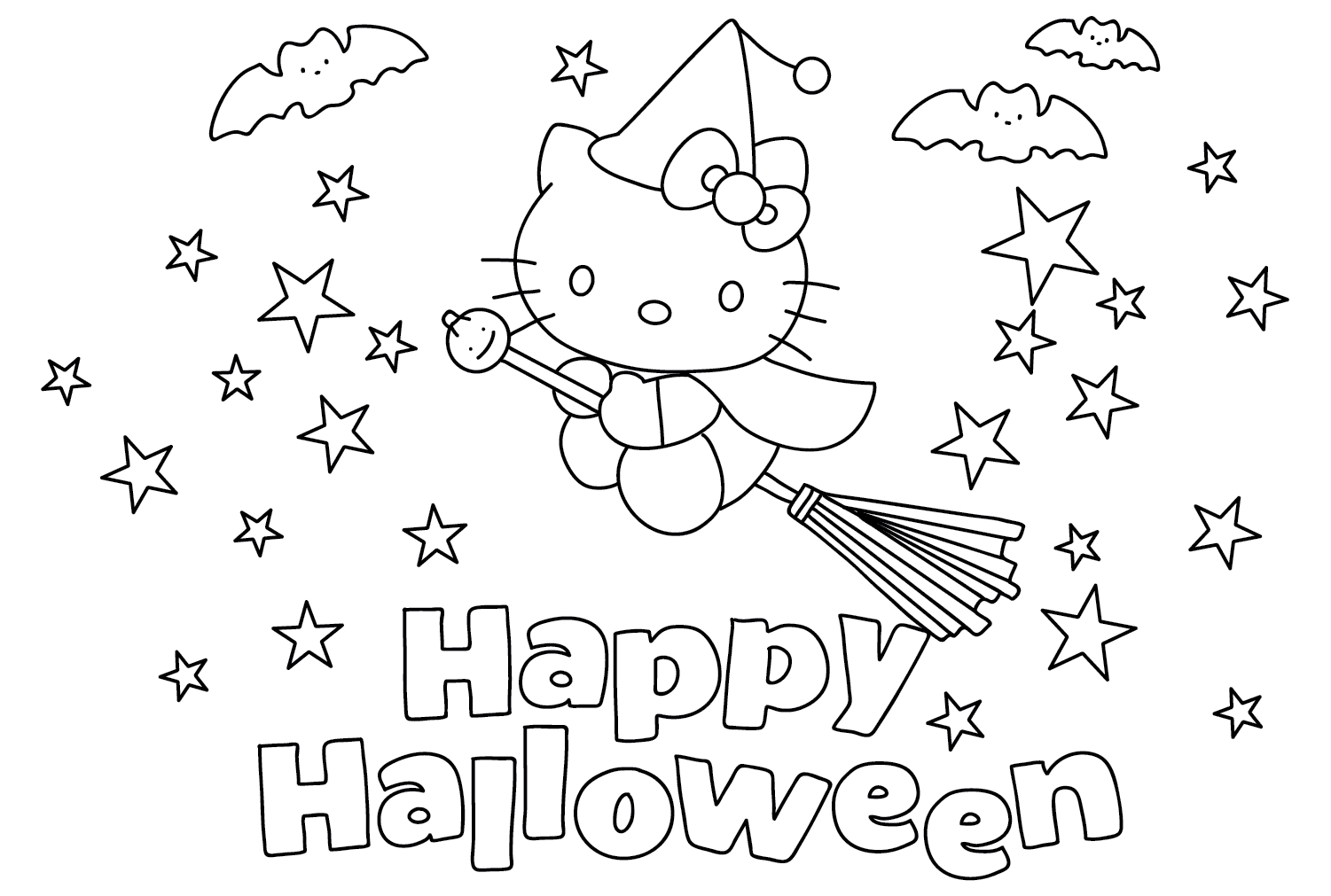 Hello Kitty Color Pages Free