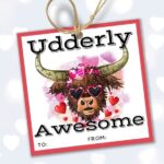 Highland Cow Valentines Printable Classroom Valentines Valentine