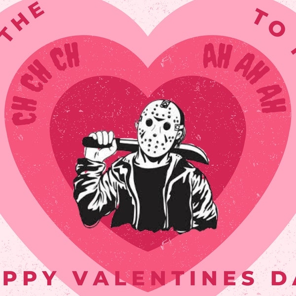 printable horror valentine cards