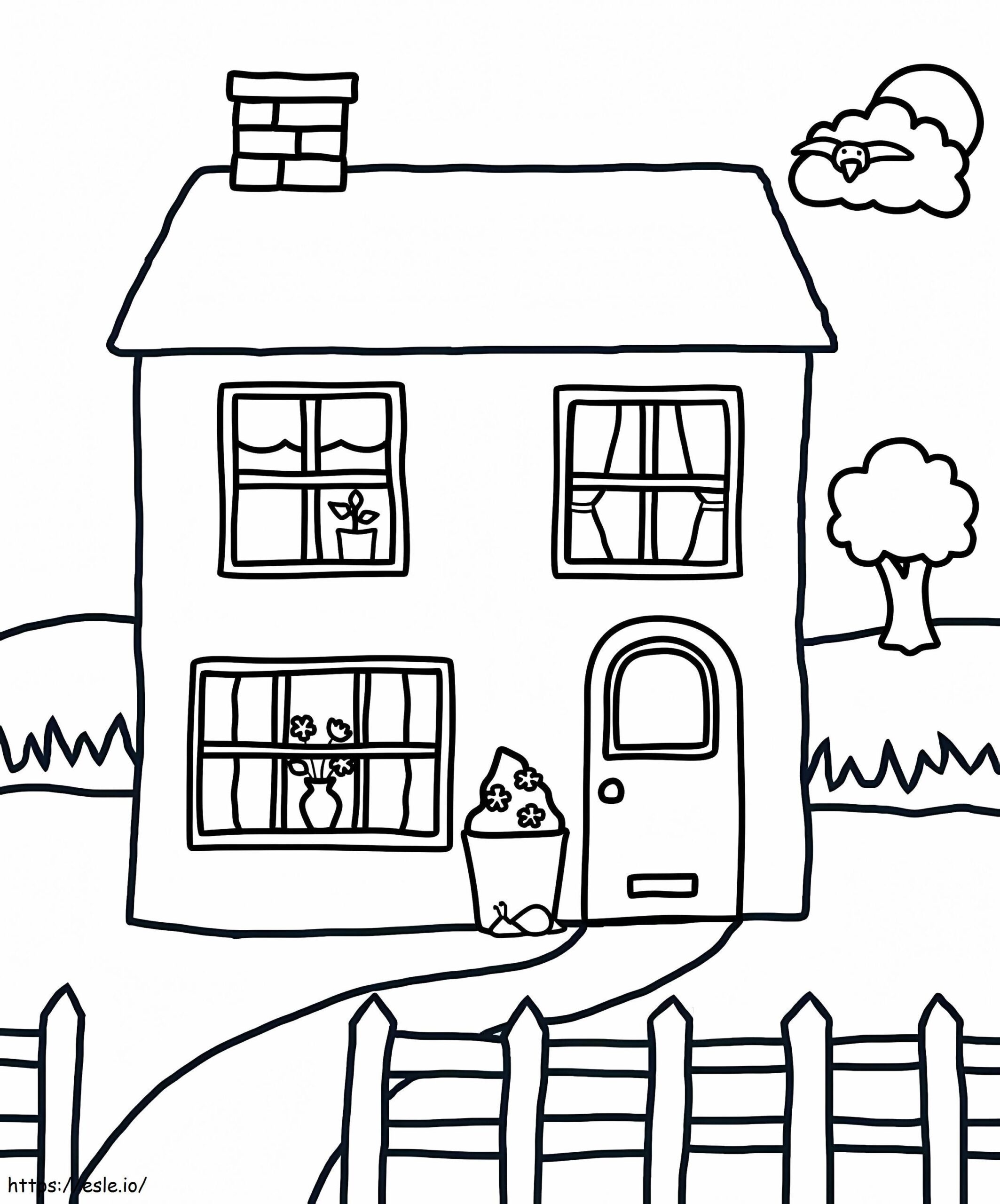 Coloring Page House
